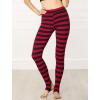 imageAllegra K Womens Leggings Printed High Waist Elastic Waistband Party Yoga Christmas Stirrup PantsRed Blackstripe