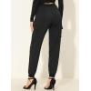 imageAllegra K Cargo Pants for Womens Ankle Length Casual High Waisted Joggers with PocketBlack