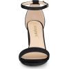 imageAllegra K Womens Buckle Ankle Strap High Chunky Heels SandalsBlack