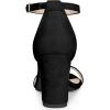 imageAllegra K Womens Buckle Ankle Strap High Chunky Heels SandalsBlack