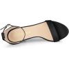 imageAllegra K Womens Buckle Ankle Strap High Chunky Heels SandalsBlack
