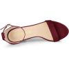 imageAllegra K Womens Buckle Ankle Strap High Chunky Heels SandalsBurgundy