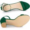 imageAllegra K Womens Buckle Ankle Strap High Chunky Heels SandalsGreen