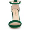 imageAllegra K Womens Buckle Ankle Strap High Chunky Heels SandalsGreen