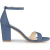 imageAllegra K Womens Buckle Ankle Strap High Chunky Heels SandalsHaze Blue