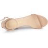 imageAllegra K Womens Buckle Ankle Strap High Chunky Heels SandalsNude