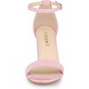 imageAllegra K Womens Buckle Ankle Strap High Chunky Heels SandalsPink