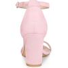 imageAllegra K Womens Buckle Ankle Strap High Chunky Heels SandalsPink