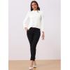 imageAllegra K Womens Elegant Long Sleeve Blouse Ruffle Tie Neck Business Work TopWhite