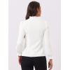 imageAllegra K Womens Elegant Long Sleeve Blouse Ruffle Tie Neck Business Work TopWhite