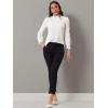 imageAllegra K Womens Elegant Long Sleeve Blouse Ruffle Tie Neck Business Work TopWhite