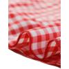 imageAllegra K Womens Gingham Checks Ruffled Peter Pan Collar 1960s Mini DressRed