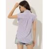 imageAllegra K Womens Summer Plaid Tops Casual Short Sleeves Western Button Down ShirtLilac