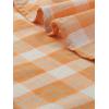 imageAllegra K Womens Summer Plaid Tops Casual Short Sleeves Western Button Down ShirtOrange