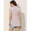 imageAllegra K Womens Summer Plaid Tops Casual Short Sleeves Western Button Down ShirtPinks