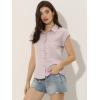 imageAllegra K Womens Summer Plaid Tops Casual Short Sleeves Western Button Down ShirtPinks