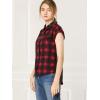 imageAllegra K Womens Summer Plaid Tops Casual Short Sleeves Western Button Down ShirtRed