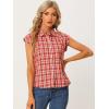 imageAllegra K Womens Summer Plaid Tops Casual Short Sleeves Western Button Down ShirtReds