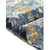 imageAllegra K Womens Vintage Peter Pan Collar High Waist Flowy Midi Puff Sleeve Floral DressGrey Blue