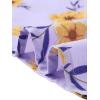 imageAllegra K Womens Vintage Peter Pan Collar High Waist Flowy Midi Puff Sleeve Floral DressPurple