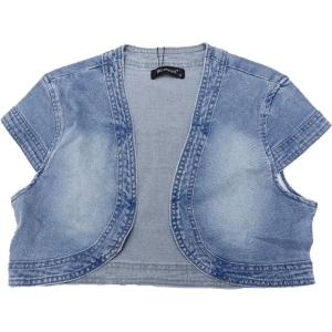 imageAllegra K Womens Crop Denim Jacket Casual Denim Cardigan Cap Sleeve Summer Outfits Jean Jacket ShrugGrey Blue