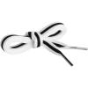 imageAllegra K Colorful Color Block Stripe Canvas Shoe Strings Flat Shoelace for Sneaker 2 PairsWhiteblackwhite