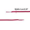 imageAllegra K Colorful Color Block Stripe Canvas Shoe Strings Flat Shoelace for Sneaker 2 PairsWhiteredwhite