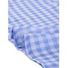 imageAllegra K Square Neck for Womens 34 Sleeve Ruffle Smocked Plaid Above Knee DressLight Blue