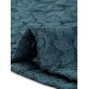 imageAllegra K Womens See Through Long Sleeve Turtleneck Sheer Floral Lace Blouse TopGrey Blue