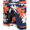 imageAllegra K Womens Short Sleeve Contrast Collar Belted Floral Shirt DressBlack