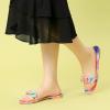imageAllegra K Womens Tie Dye Chain Clear Slides Slip SandalsPink Blue