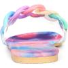imageAllegra K Womens Tie Dye Chain Clear Slides Slip SandalsPink Blue