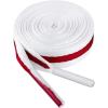imageAllegra K Colorful Color Block Stripe Canvas Shoe Strings Flat Shoelace for Sneaker 2 PairsWhiteredwhite