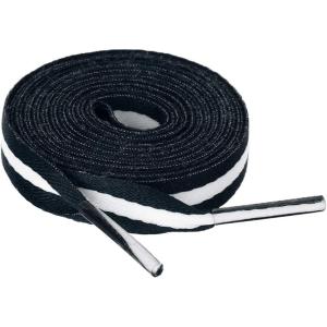 imageAllegra K Colorful Color Block Stripe Canvas Shoe Strings Flat Shoelace for Sneaker 2 PairsBluewhiteblue