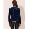 imageAllegra K Casual Velvet Top for Womens Soft Vintage Crew Neck Long Sleeve Christmas TShirtDark Blue