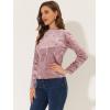 imageAllegra K Casual Velvet Top for Womens Soft Vintage Crew Neck Long Sleeve Christmas TShirtPink