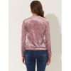 imageAllegra K Casual Velvet Top for Womens Soft Vintage Crew Neck Long Sleeve Christmas TShirtPink