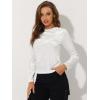 imageAllegra K Casual Velvet Top for Womens Soft Vintage Crew Neck Long Sleeve Christmas TShirtWhite