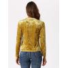 imageAllegra K Casual Velvet Top for Womens Soft Vintage Crew Neck Long Sleeve Christmas TShirtYellow