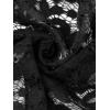 imageAllegra K Floral Lace Shrug for Womens Tie Front Top Ruffled Hem Office Sheer Crop Bolero CardiganBlack