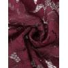imageAllegra K Floral Lace Shrug for Womens Tie Front Top Ruffled Hem Office Sheer Crop Bolero CardiganBurgundy