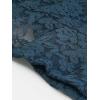 imageAllegra K Floral Lace Shrug for Womens Tie Front Top Ruffled Hem Office Sheer Crop Bolero CardiganDark Blue Grey