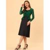 imageAllegra K Floral Lace Shrug for Womens Tie Front Top Ruffled Hem Office Sheer Crop Bolero CardiganDark Green