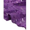 imageAllegra K Floral Lace Shrug for Womens Tie Front Top Ruffled Hem Office Sheer Crop Bolero CardiganViolet Purple