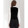 imageAllegra K Velvet Suit Waistcoat for Womens Retro Sleeveless Steampunk Blazer Dressy VestBlack