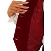 imageAllegra K Velvet Suit Waistcoat for Womens Retro Sleeveless Steampunk Blazer Dressy VestBurgundy
