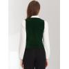 imageAllegra K Velvet Suit Waistcoat for Womens Retro Sleeveless Steampunk Blazer Dressy VestDark Green