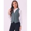 imageAllegra K Velvet Suit Waistcoat for Womens Retro Sleeveless Steampunk Blazer Dressy VestGrey