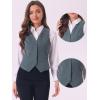 imageAllegra K Velvet Suit Waistcoat for Womens Retro Sleeveless Steampunk Blazer Dressy VestGrey