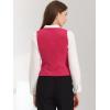 imageAllegra K Velvet Suit Waistcoat for Womens Retro Sleeveless Steampunk Blazer Dressy VestHot Pink